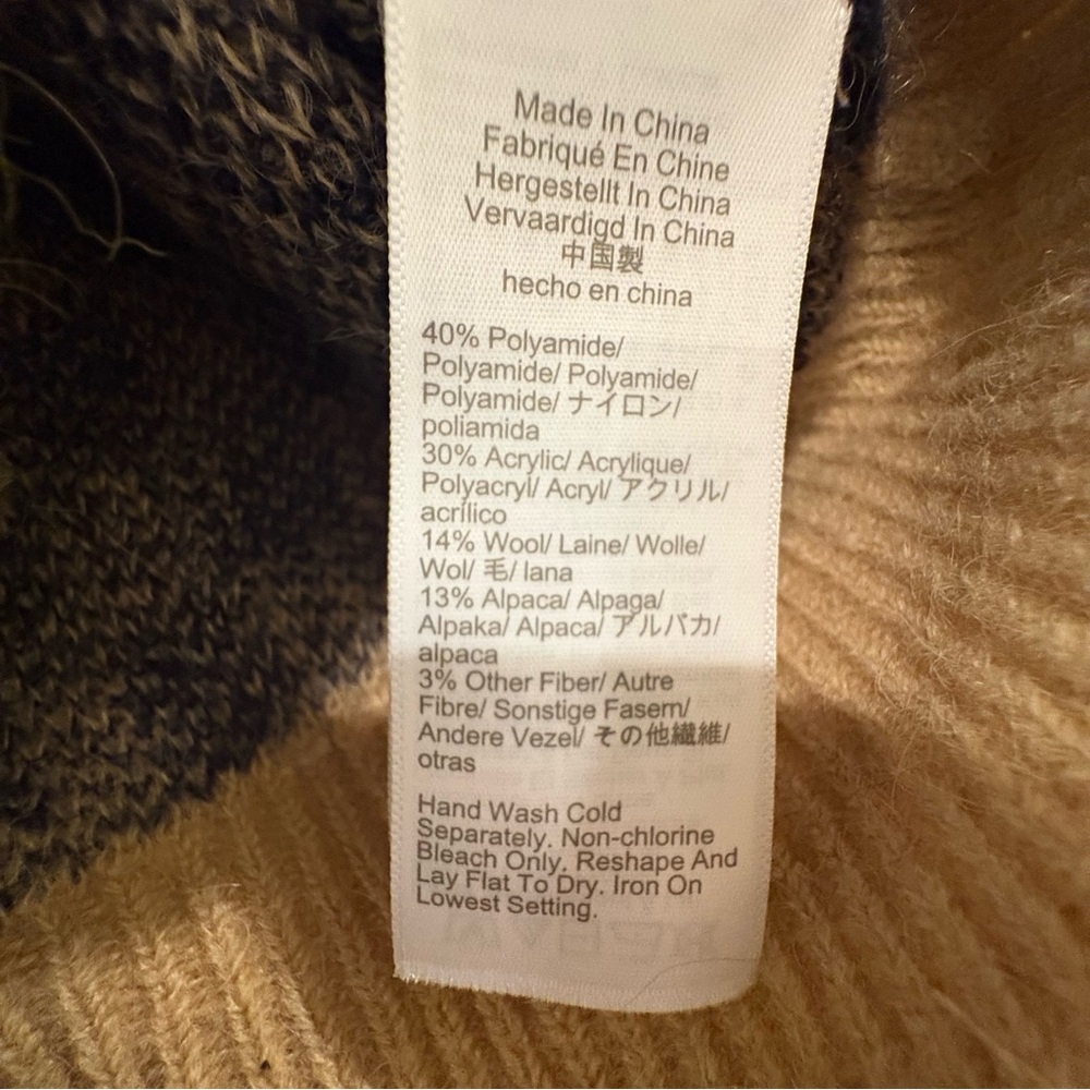 J. Crew Navy and Tan Checkered Cardigan NWT - Picture 5 of 5